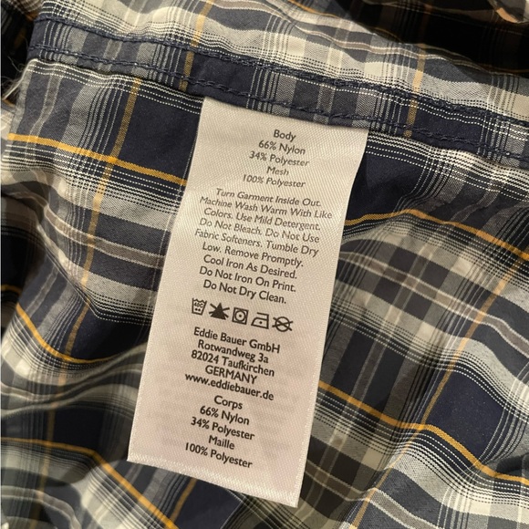 Eddie Bauer Short Sleeve Button Down - Mens Large - Picture 7 of 7
